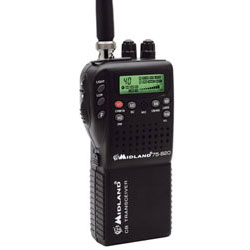 40 Channel Handheld CB Radio with Large LCD Readout & Weather