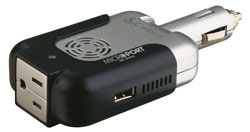 Cobra DC to AC Direct-to-Battery Power Inverter with USB Port