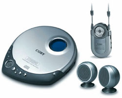 Coby Slim Design CD Player with Mini Pocket AM/FM Radio
