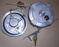 Locking Diesel Fuel Cap - 4" Threaded Fuel Tank Necks