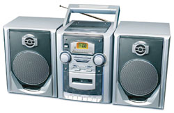 Jwin AM/FM/CD Home &Go HighPower Mini Radio/Cassette System