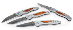 RoadPro 4-Piece Heavy Duty 3" Stainless Steel Pocket Knife