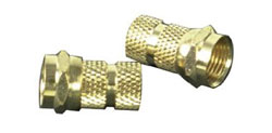 RCA Coaxial RG6 Twist-On "F" Cable Connectors - 2-Pack